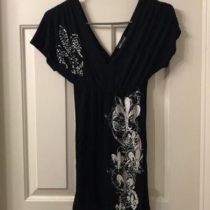 Bling Fleur De Lis V-Dress
